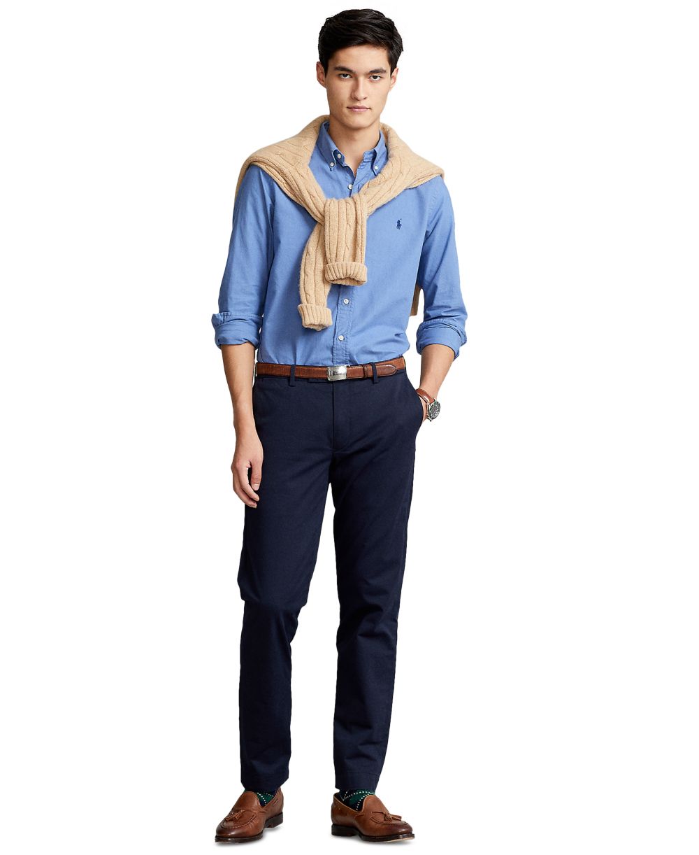 Men's Garment-Dyed Oxford Shirt - Bastille Blue