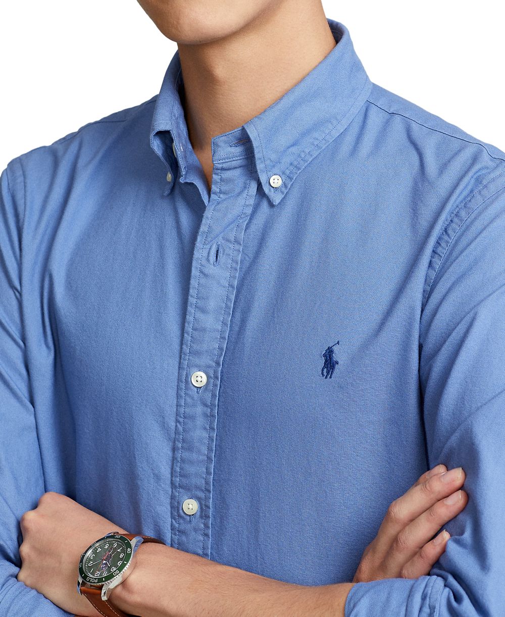 Men's Garment-Dyed Oxford Shirt - Bastille Blue