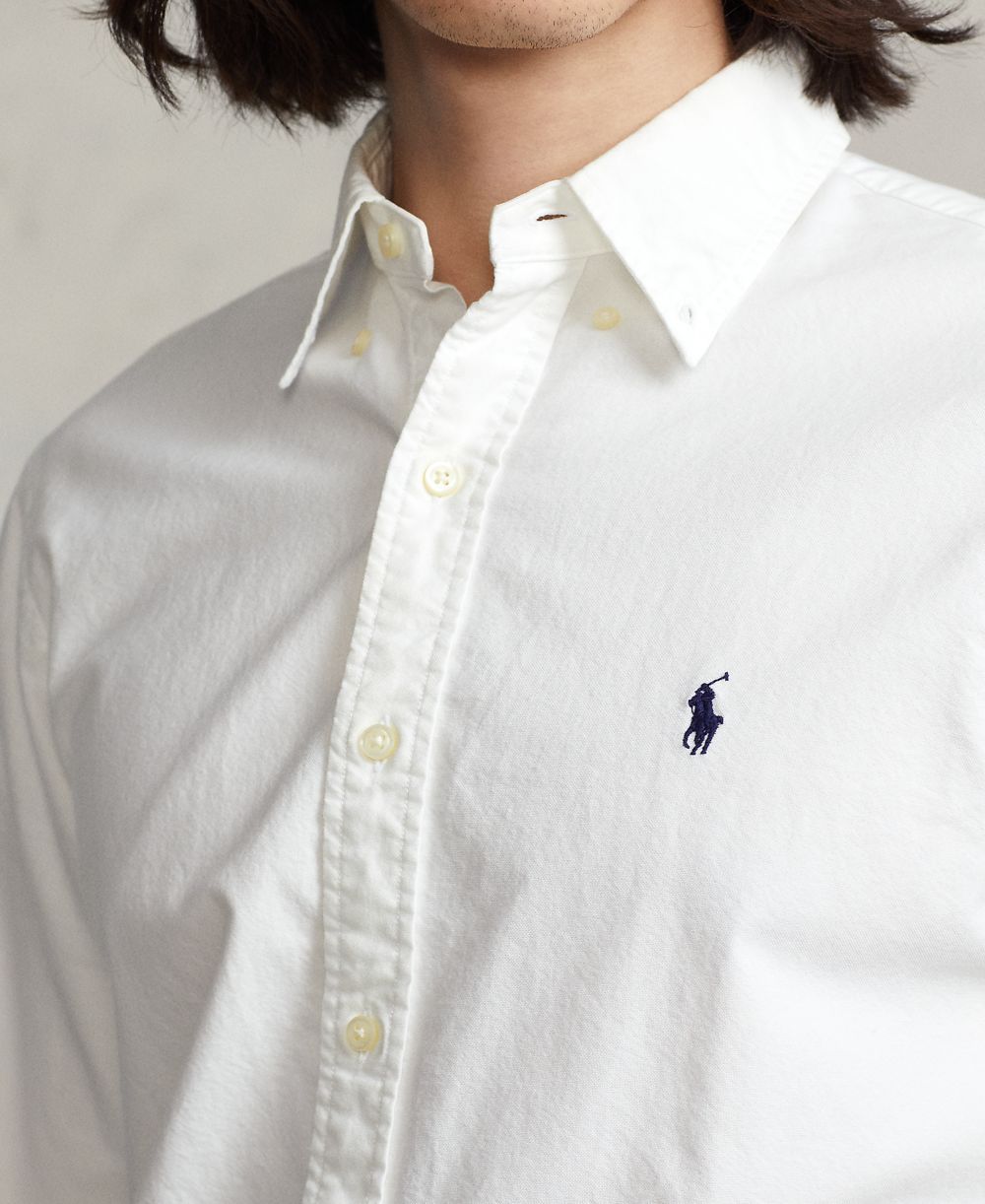 Men's Garment-Dyed Oxford Shirt - White