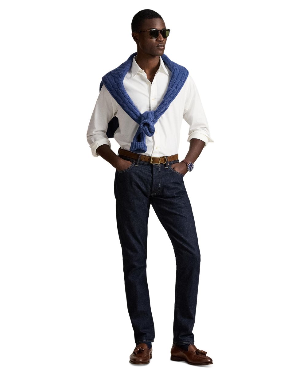 Men's Garment-Dyed Oxford Shirt - White