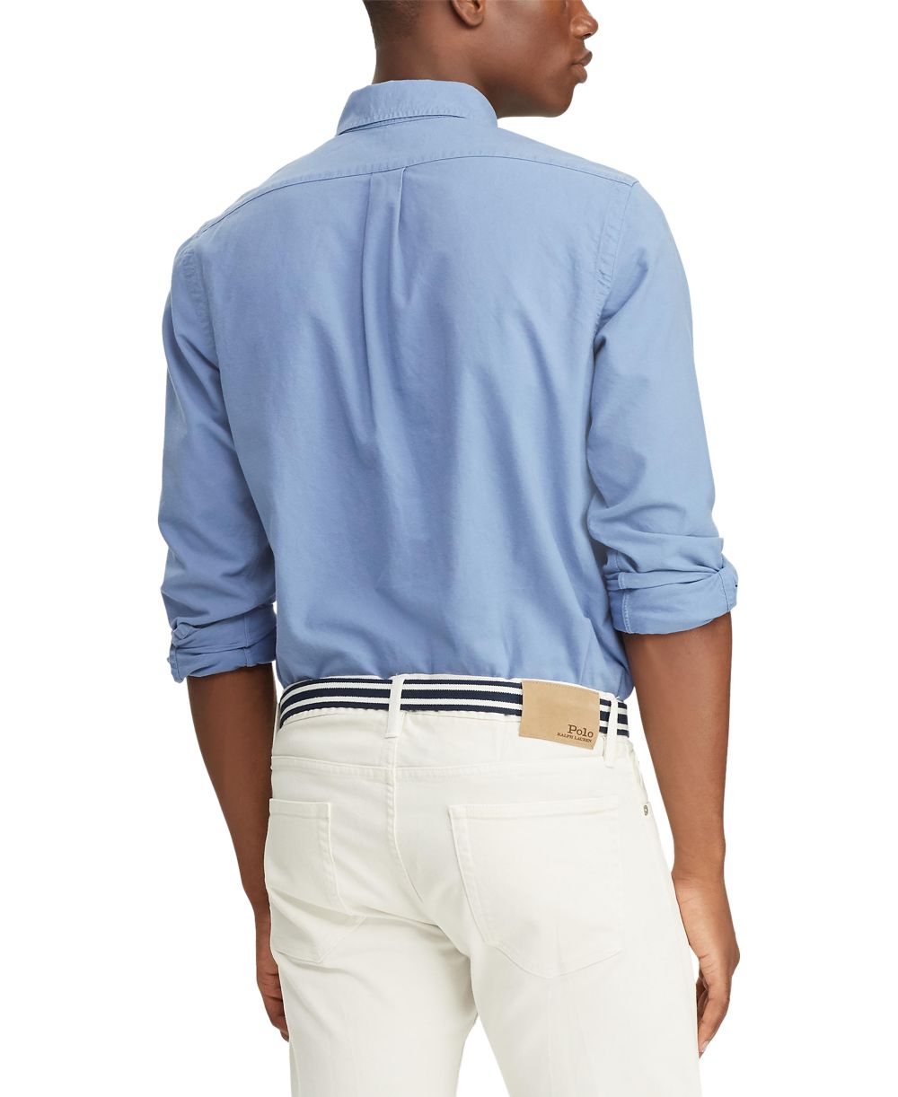 Men's Garment-Dyed Oxford Shirt - Bastille Blue