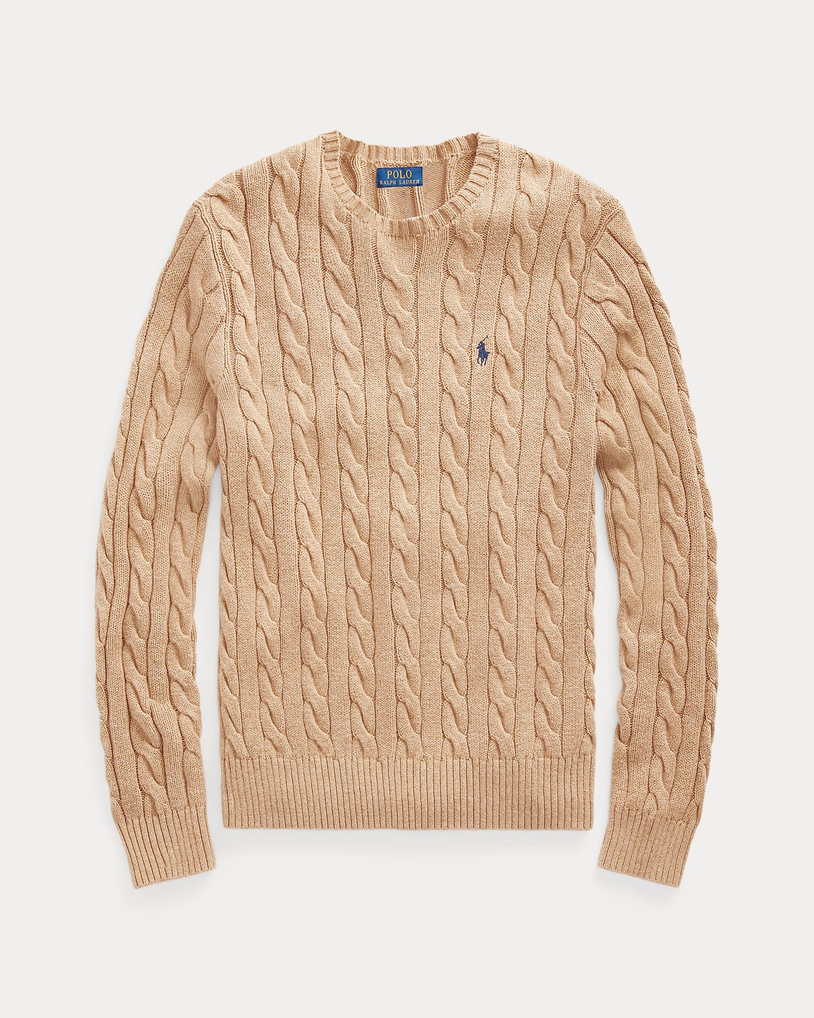 Cable-Knit Cotton Jumper - Brown