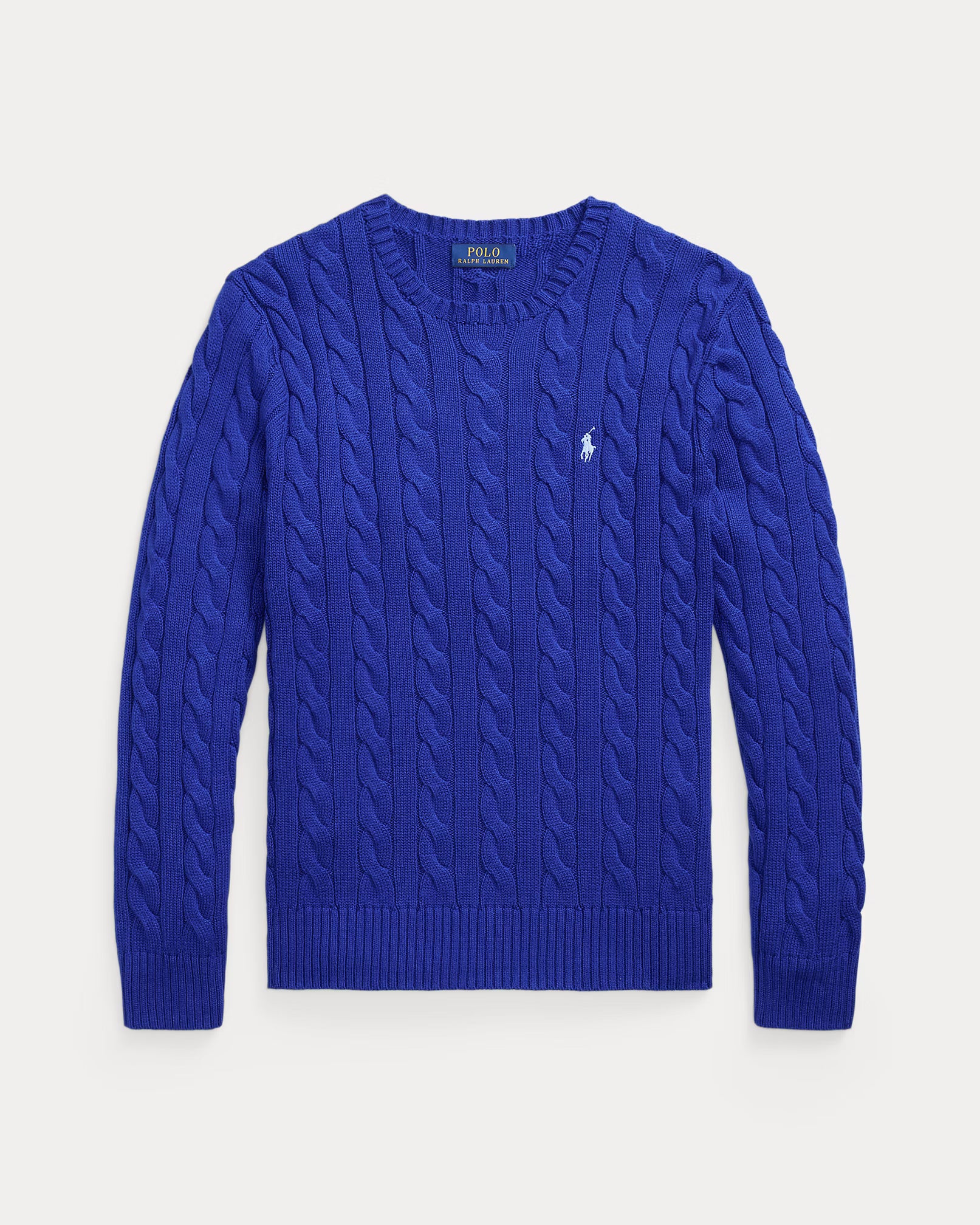 Cable-Knit Cotton Jumper - Sky Blue