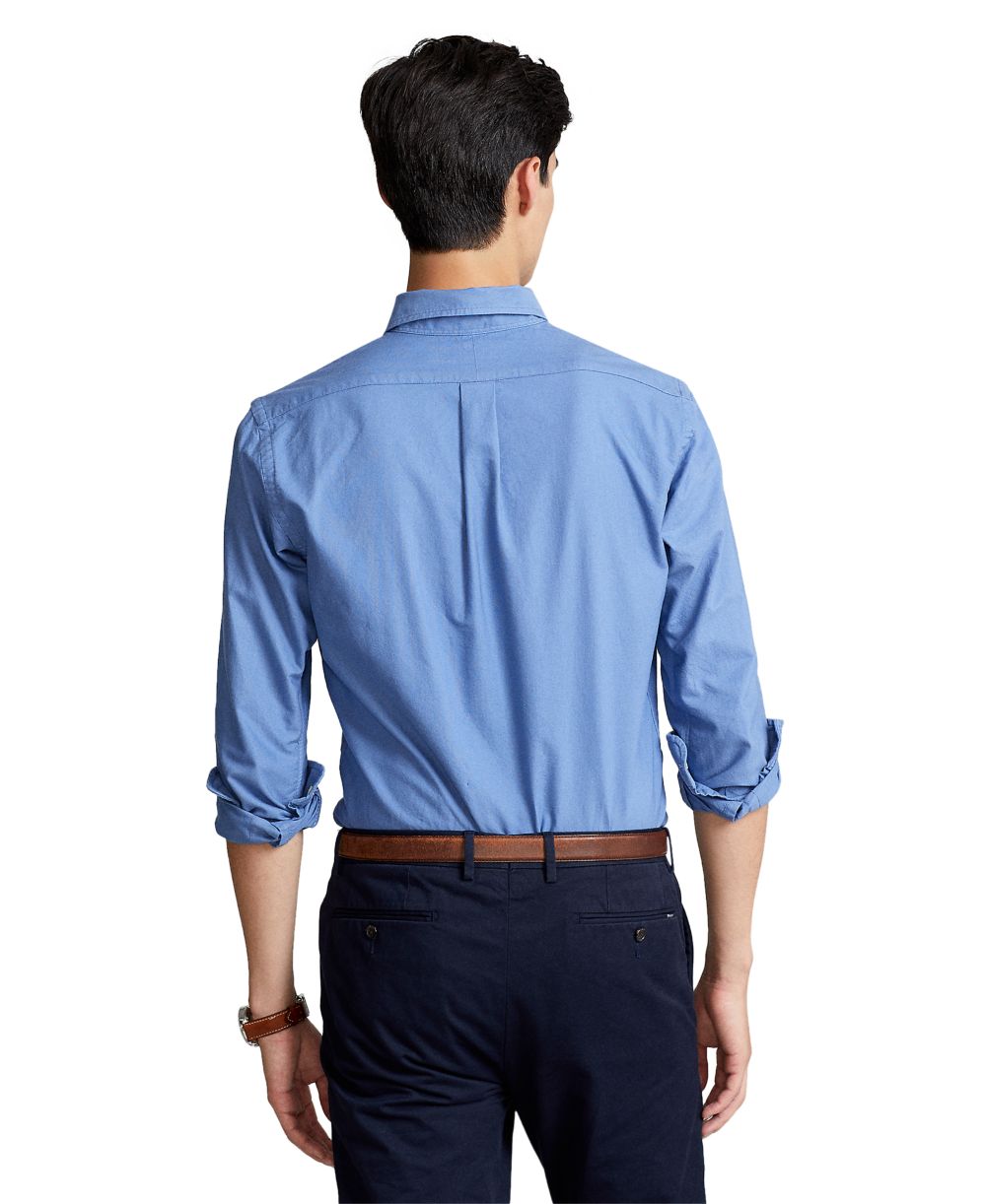 Men's Garment-Dyed Oxford Shirt - Bastille Blue