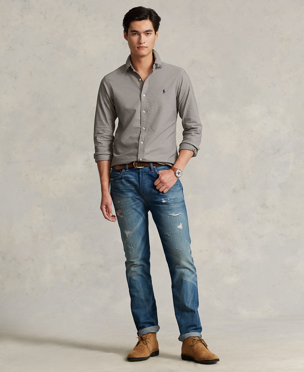 Men's Garment-Dyed Oxford Shirt - Perfect Gray