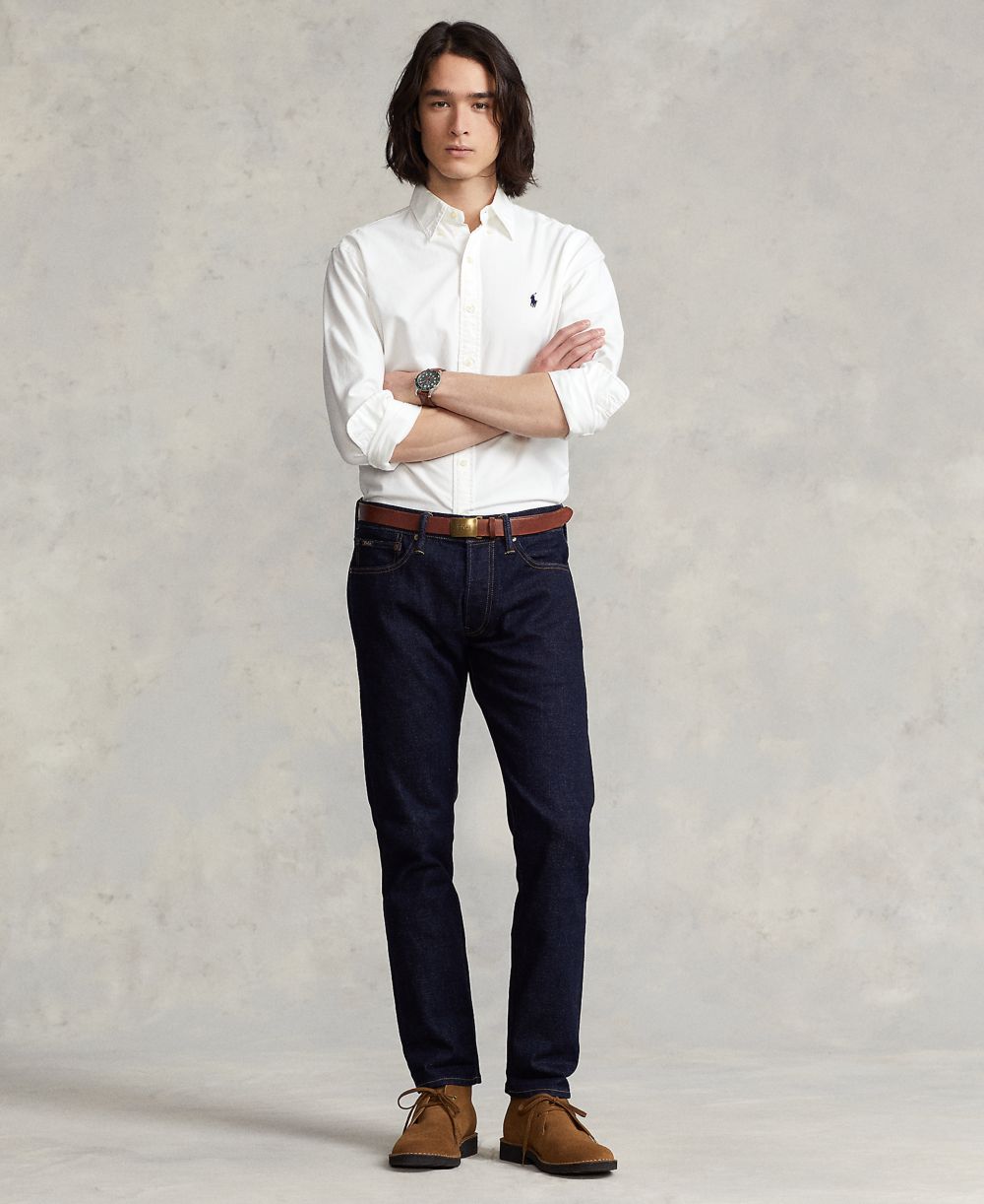 Men's Garment-Dyed Oxford Shirt - White