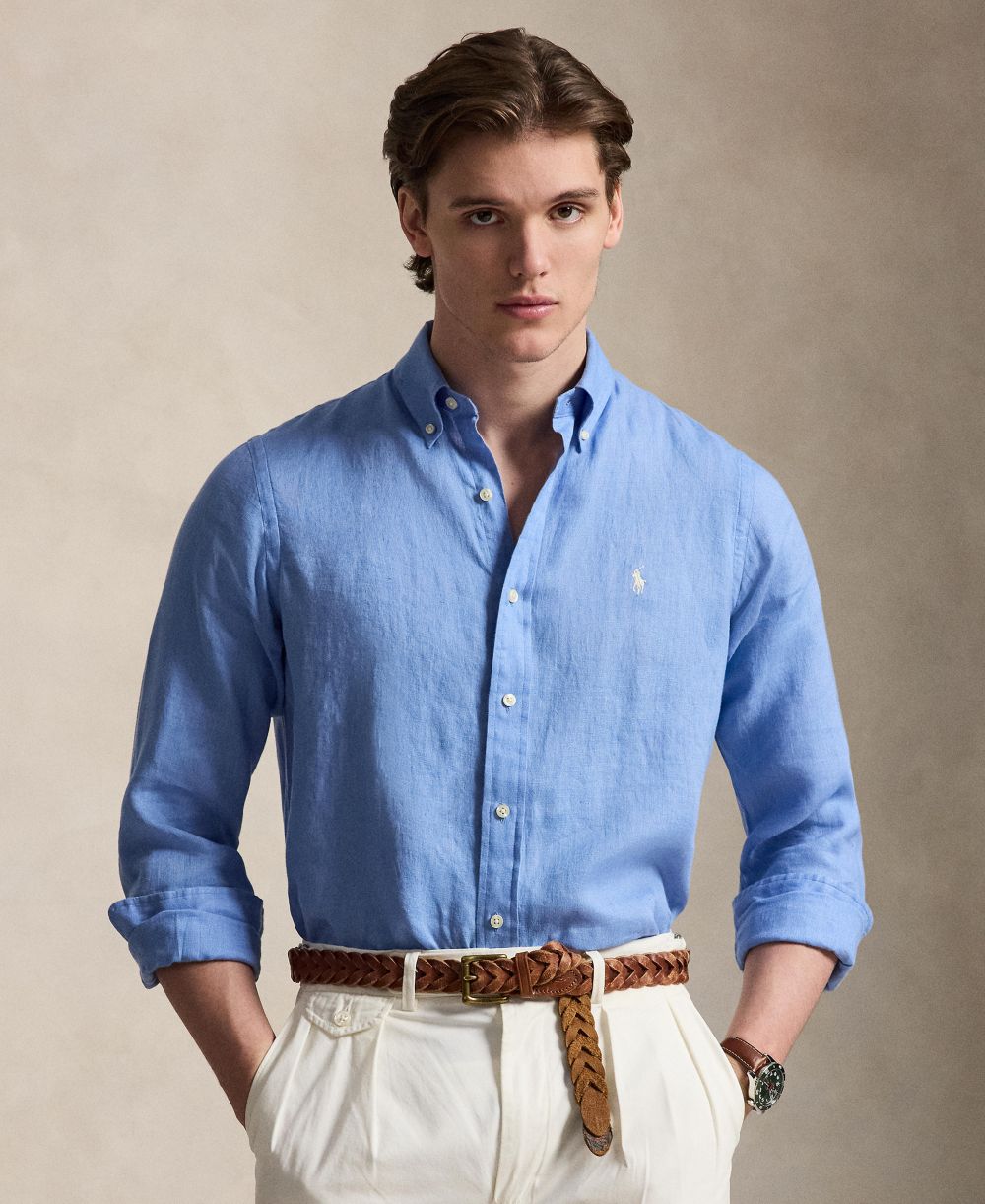 Men's Classic-Fit Linen Shirt