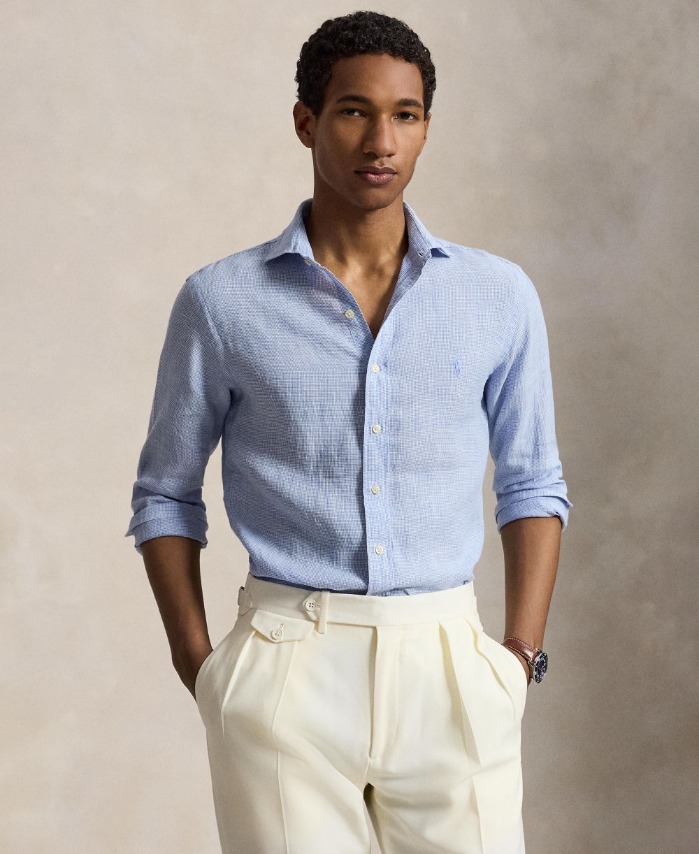 Men's Classic-Fit Linen Shirt