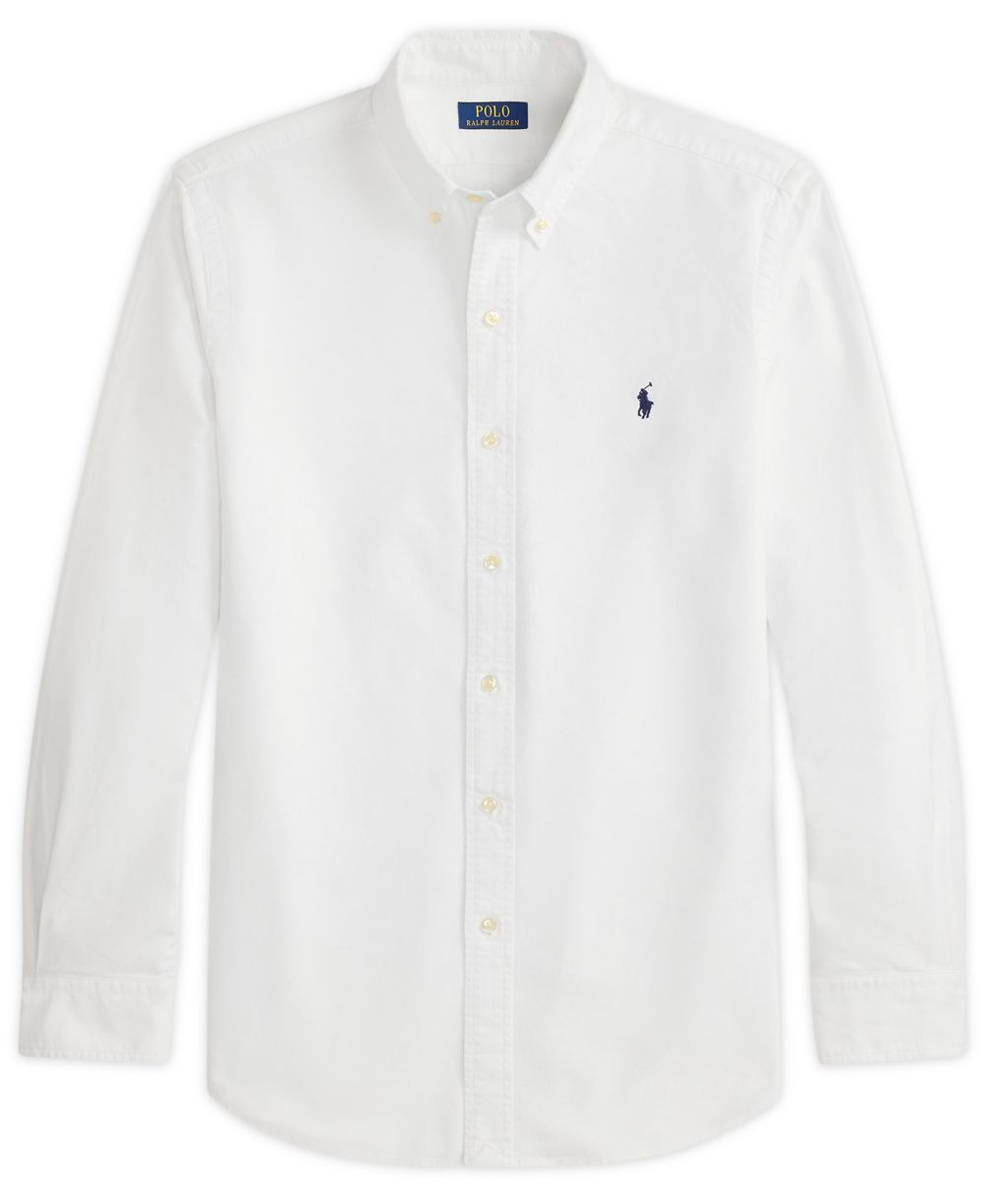 Men's Garment-Dyed Oxford Shirt - White