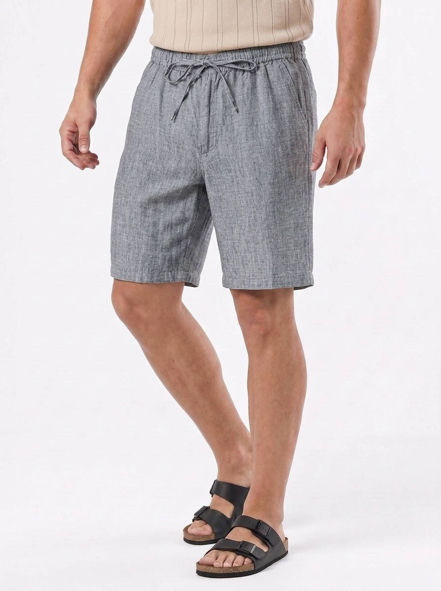 Gris Mariner Linen Shorts