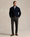 Cable-Knit Cotton Quarter-Zip Jumper - Hunter Navy