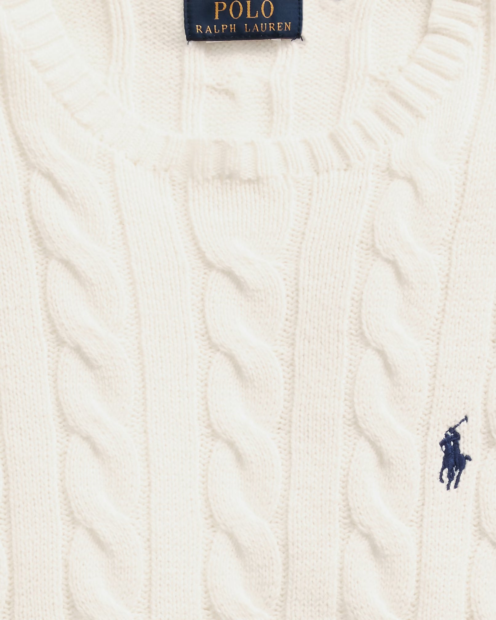 Cable-Knit Cotton Jumper - Cream