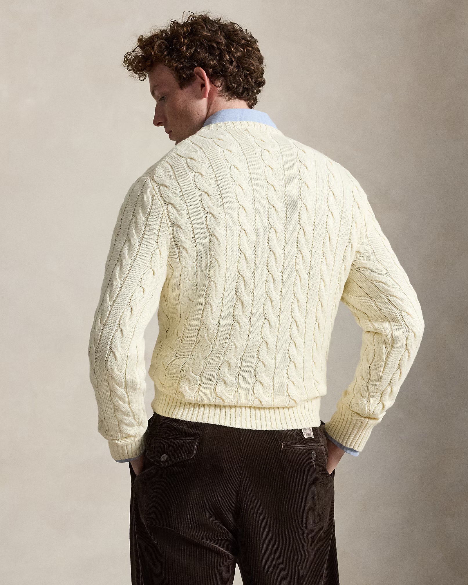 Cable-Knit Cotton Jumper - Cream