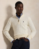 Cable-Knit Quarter-Zip Jumper - Andover Cream